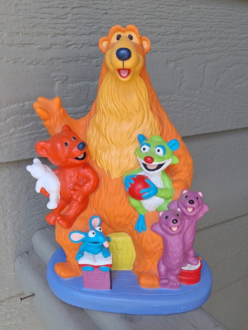 RARE Vintage Bear In The Big Blue House Jim Henson Coin Bank Piggy Bank 9"